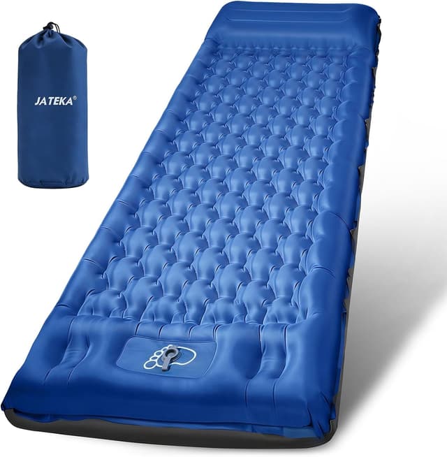 Detalle de JATEKA Materassino Campeggio Singolo Gonfiabile Extra Largo 83 cm con cuscino integrato