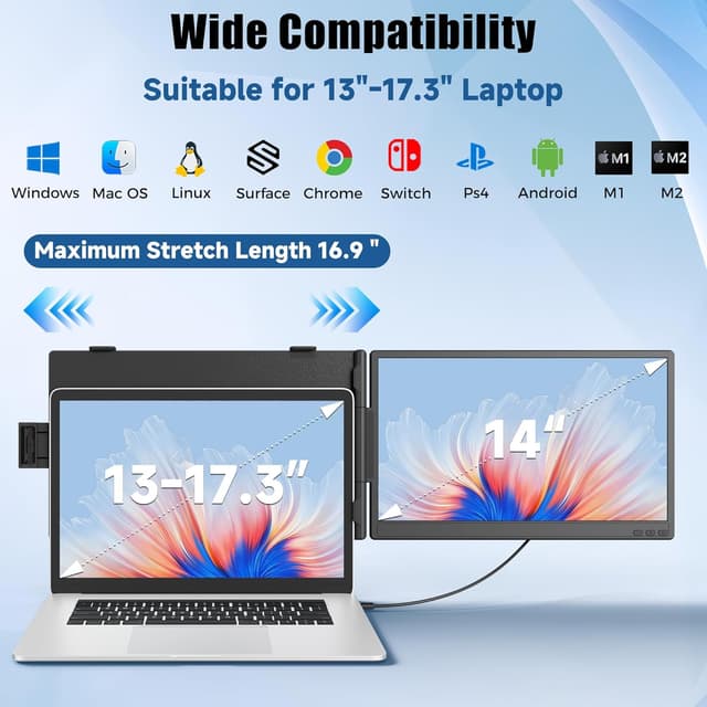 Thumbnail 4 de siaviala 14" Laptop Screen Extender 1080p portable monitor