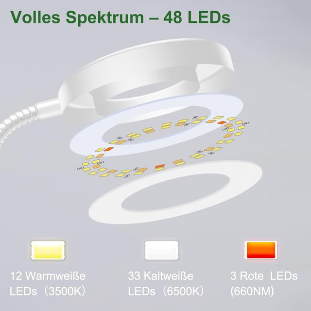 Thumbnail 3 de Pflanzenlampe LED Vollspektrum 6500K