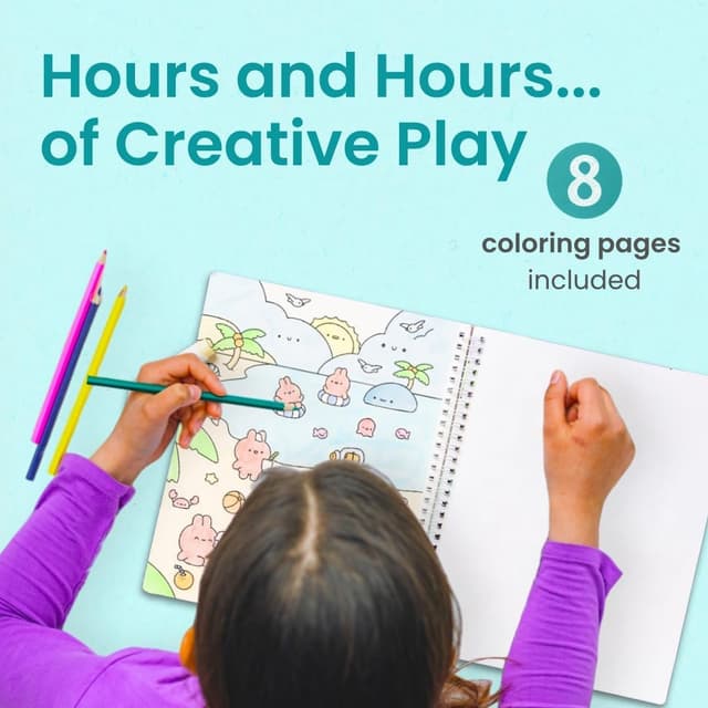 Detalle de Life of Cute Bunnies 300+ Kids Sticker Book by Cupkin (Toddler Airplane Travel Easter Activity Book)