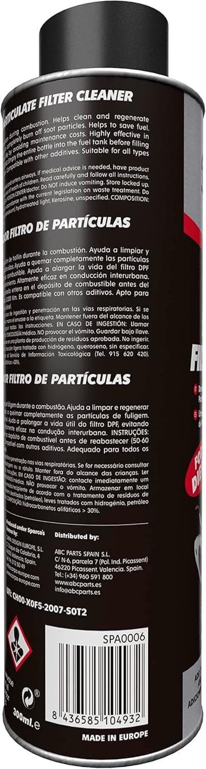 Thumbnail 6 de Sparco additif pour nettoyage du filtre à particules diesel (300 ml)