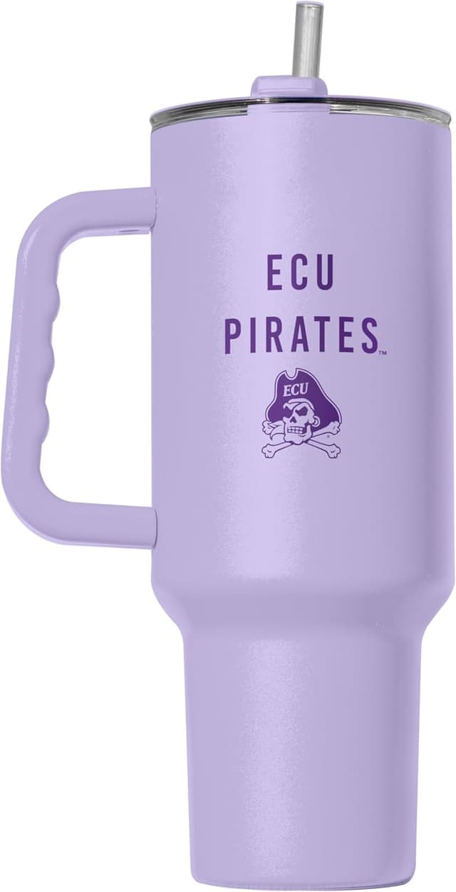 Detalle de Logo Brands NCAA Jackson State Tigers 40 oz Berry Tumbler with Handle
