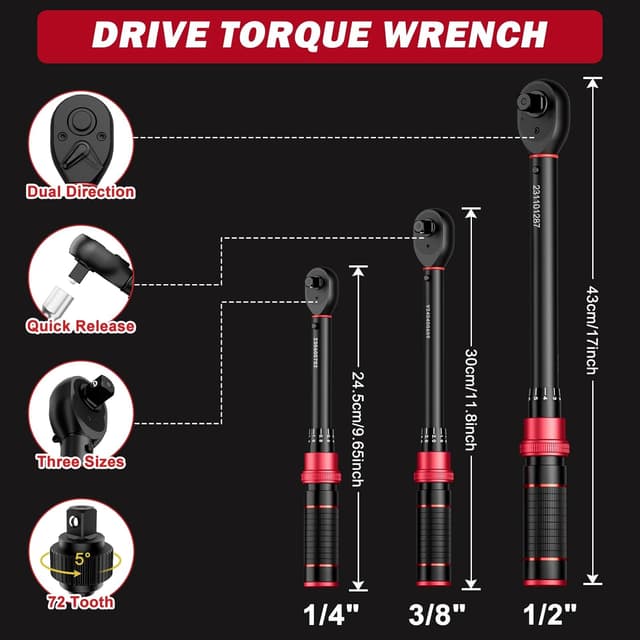 Thumbnail 3 de VANPO Drehmomentschlüssel Set 47tlg