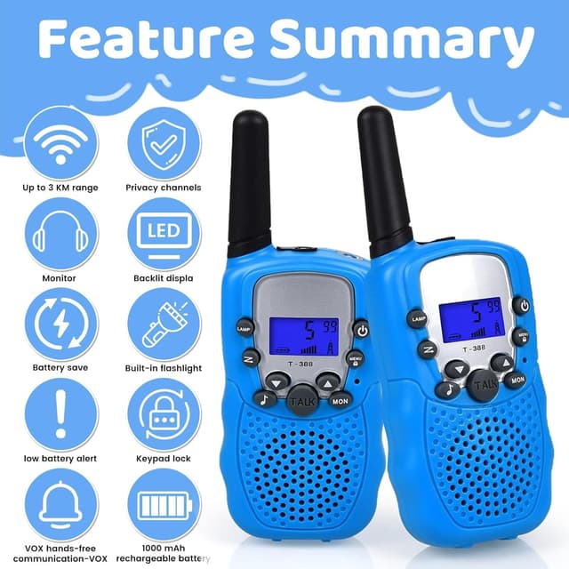 Thumbnail 5 de Funkprofi 2X T-388 Kinder Funkgeräte mit 8 Kanälen