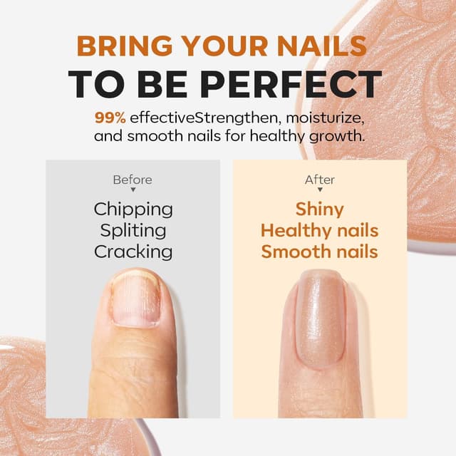 Detalle 2 de Modelones Vernis Durcisseur Ongle Extra Fort 8 en 1 — soin fortifiant pour ongles abîmés, nude pailleté, 15 ml