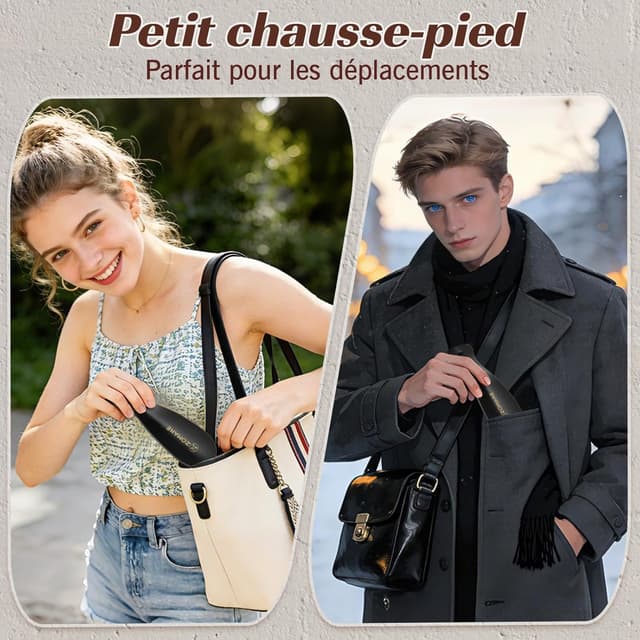 Thumbnail 5 de ZOMAKE Chausse-pied métal 42 cm — manche long en cuir