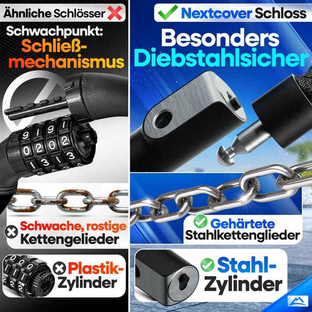 Detalle 2 de NEXTCOVER LockOne Fahrradschloss 90 cm