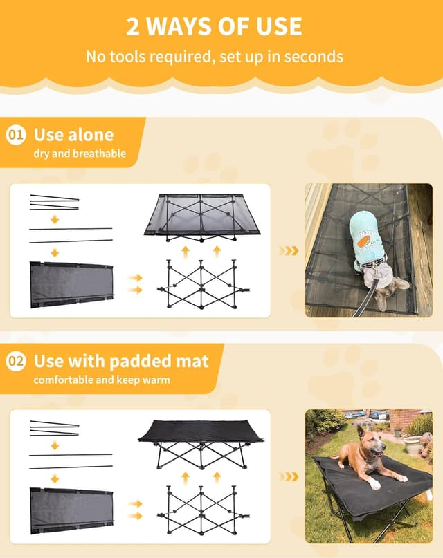 Thumbnail 6 de KingCamp Raised Dog Bed M 70kg