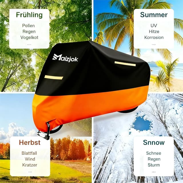 Thumbnail 5 de Maizjok Motorradabdeckplane 245x105x125 cm 🏍