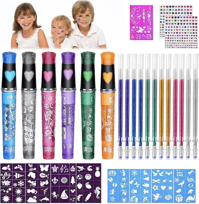 Imagen de Mkitnvy 6 Rotuladores Tatuajes Niños en OfertitasTOP