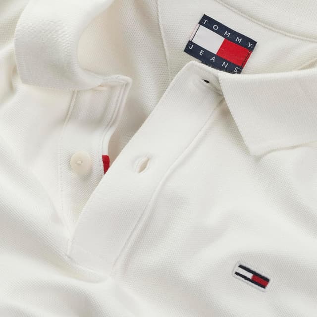 Detalle de Tommy Jeans TJM Slim Placket Polo Ext DM0DM20676 – polo homme en coton biologique (lot de 1)