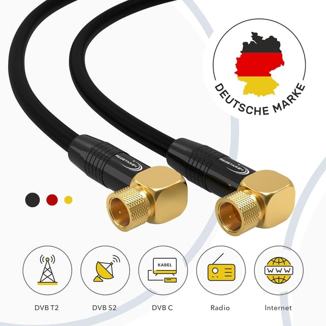 Thumbnail 1 de SAT Kabel 5m Koaxialkabel DVB-S2 Schwarz