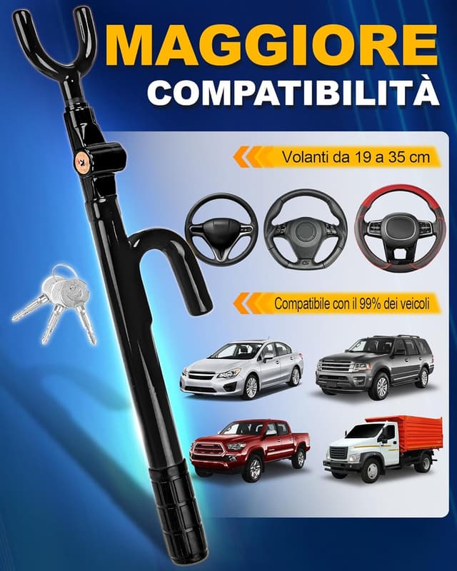 Thumbnail 4 de Tevlaphee Blocco Volante Serratura Sicurezza