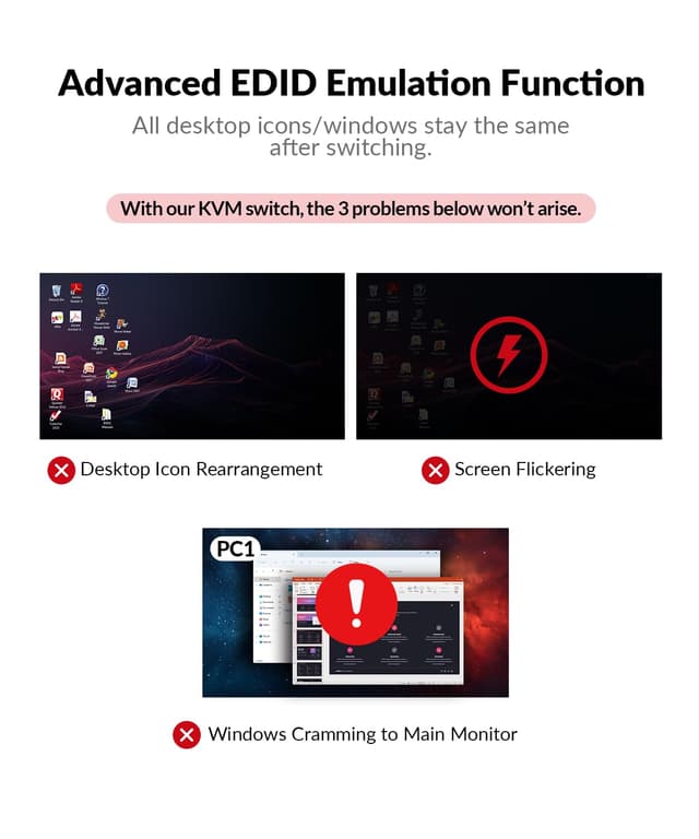 Detalle 2 de AV Access Dual Monitor Docking Station & KVM Switch for 2 Computers (USB-C, 4K@60Hz, 120W)