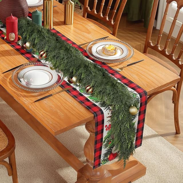 Detalle 2 de 2 Pcs 6ft Cypress Garland 160-branch Christmas greenery 🎄