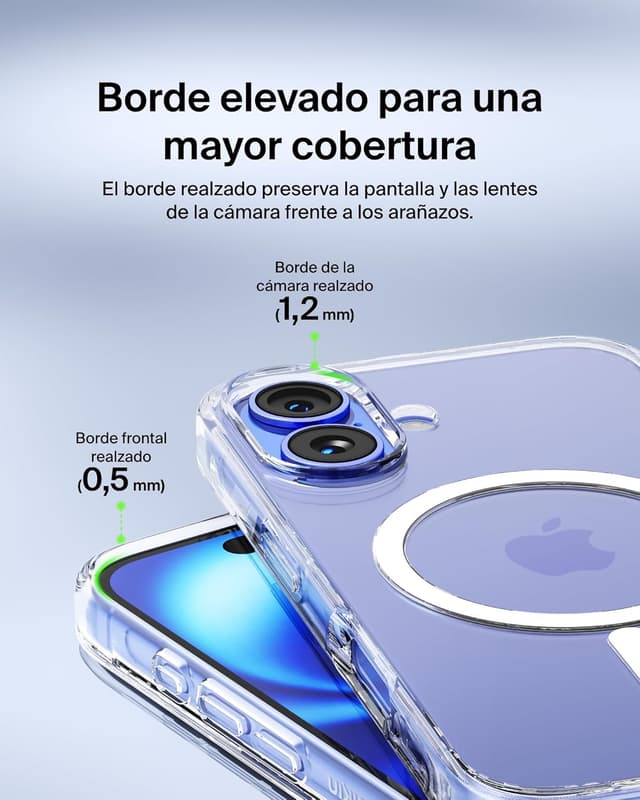 Detalle 2 de Belkin SheerForce Funda iPhone 16 📱 Transparente MagSafe