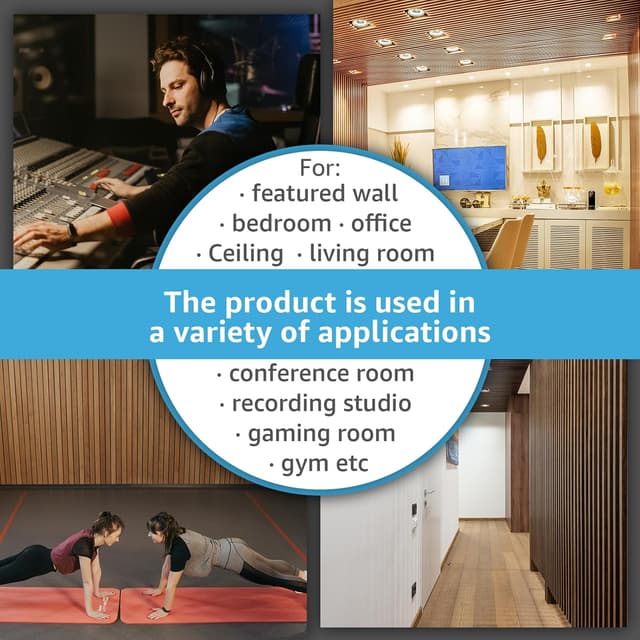 Thumbnail 5 de Art3d Wood Slat Acoustic Panels 47.2in