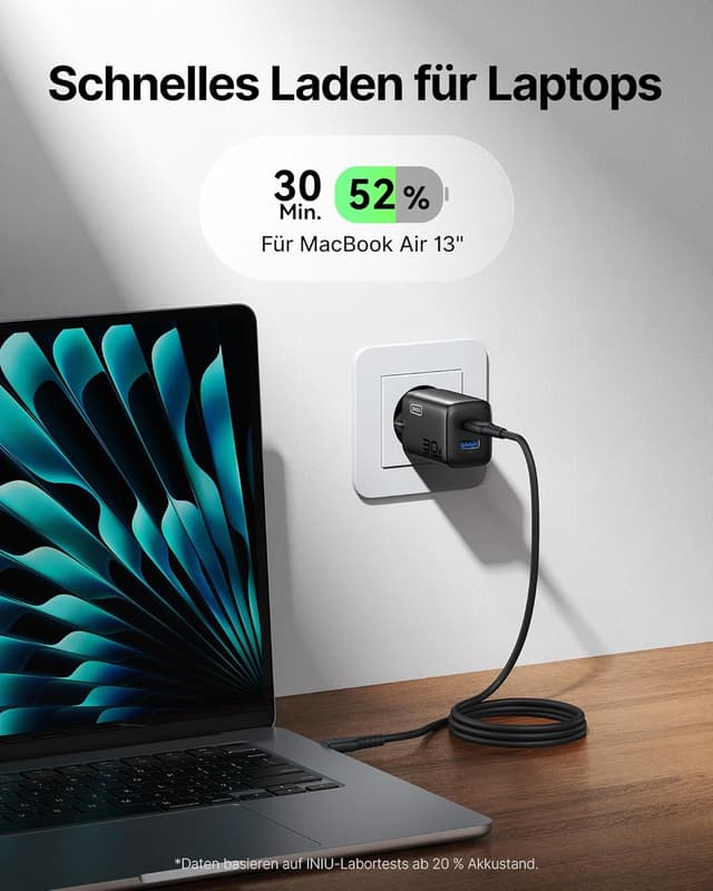Detalle de INIU 30W USB-C Ladegerät 2-Pack ⚡
