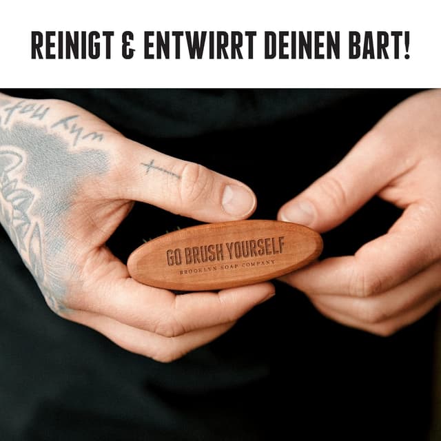 Detalle de Brooklyn Soap Company Bartbürste mit 3 Tage Bart