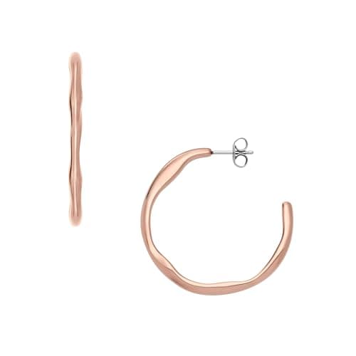 Detalle de Skagen Stak SKJ1874791 pendientes oro rosa de acero inoxidable 👩🎤