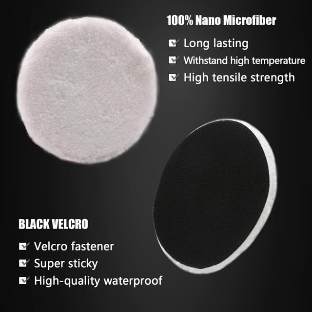 Detalle 2 de ZFE 7-Piece 6 in (150mm) Buffing & Polishing Pads Kit for RO/DA/GA Polishers