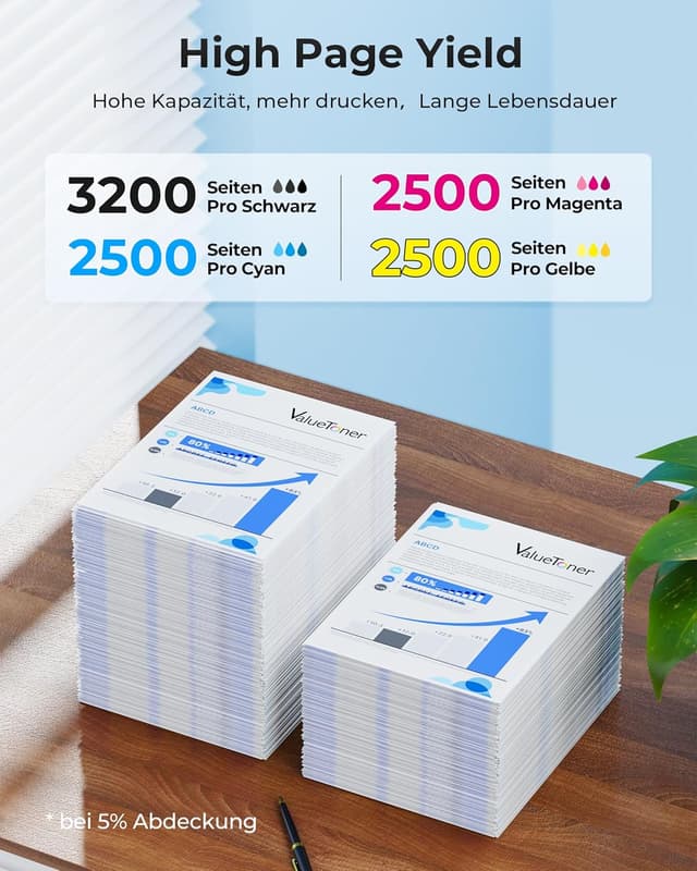 Detalle 2 de Valuetoner 203X/203A Toner-Set kompatibel für HP Color LaserJet (4er-Pack: Schwarz, Cyan, Gelb, Magenta)