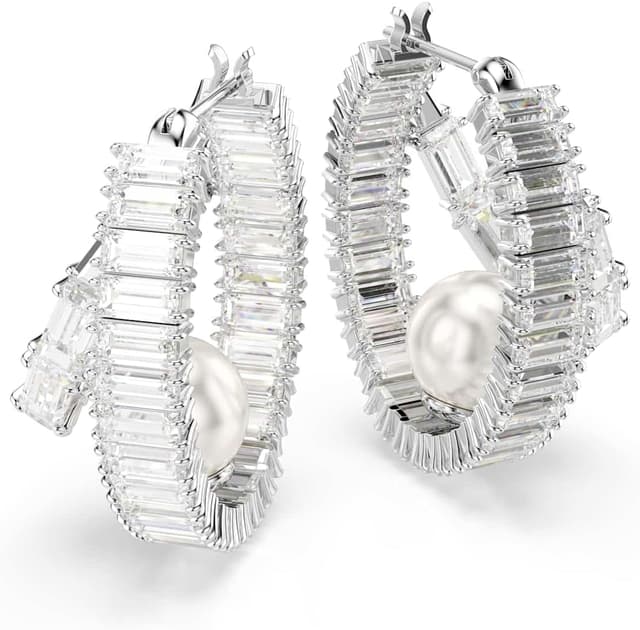 Detalle de Swarovski Ariana Grande Pendientes aro Crystal Pearl 1 unidad