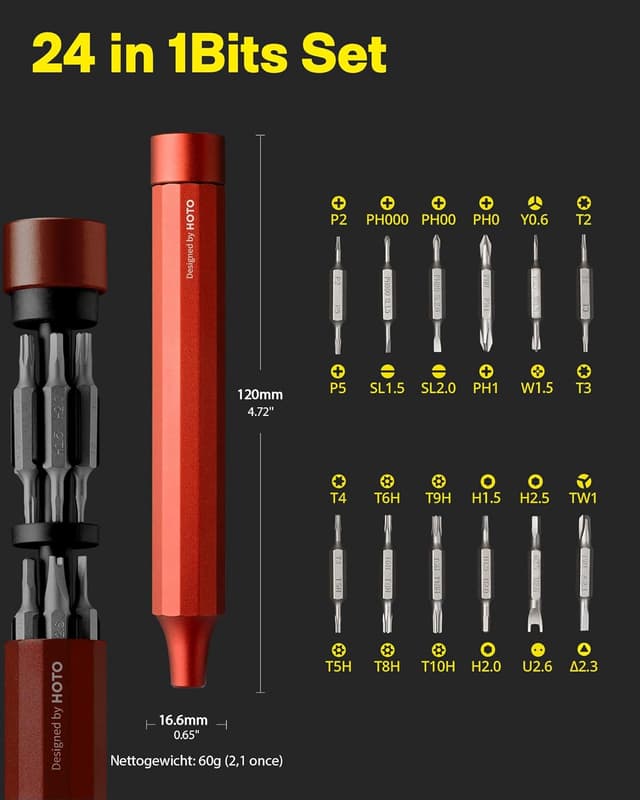 Detalle 2 de HOTO 24-in-1 Schraubendreher Set 60 g