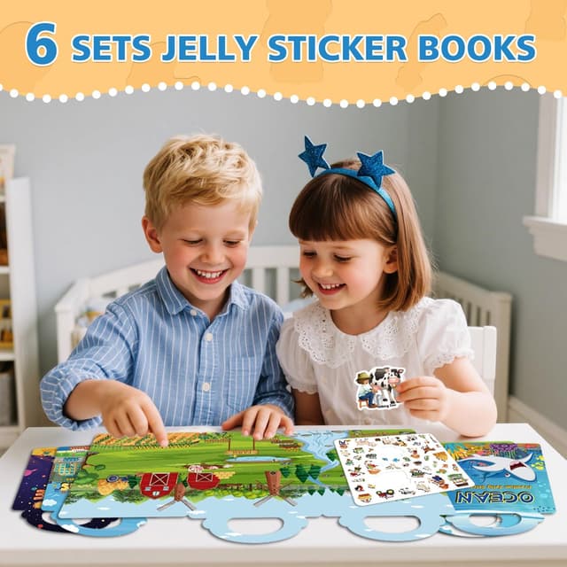 Thumbnail 2 de CREATIVETREES 6-Set Reusable Sticker Book for Toddlers 🎨