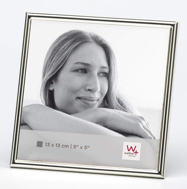 Detalle de walther design Cadre Photo Argent Chloé Portrait WD313S – 13 x 13 cm