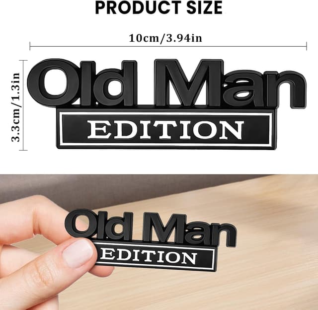 Thumbnail 1 de OCCOUMR Old Man Edition Auto-Emblem 2 Stück