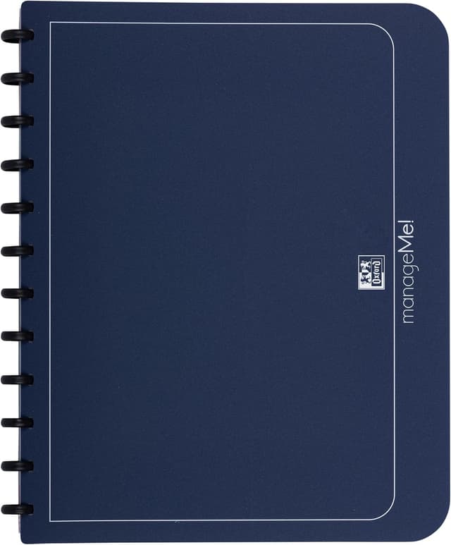 Detalle 2 de Oxford Ring-Mappe A4 manageMe mit Vario-Zipp und 25 glasklaren Hüllen (5er-Set), dunkelblau