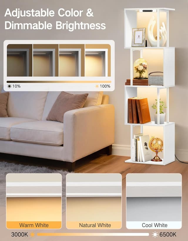 Thumbnail 2 de OUTONLIFE Estantería Geométrica en S con Luz LED