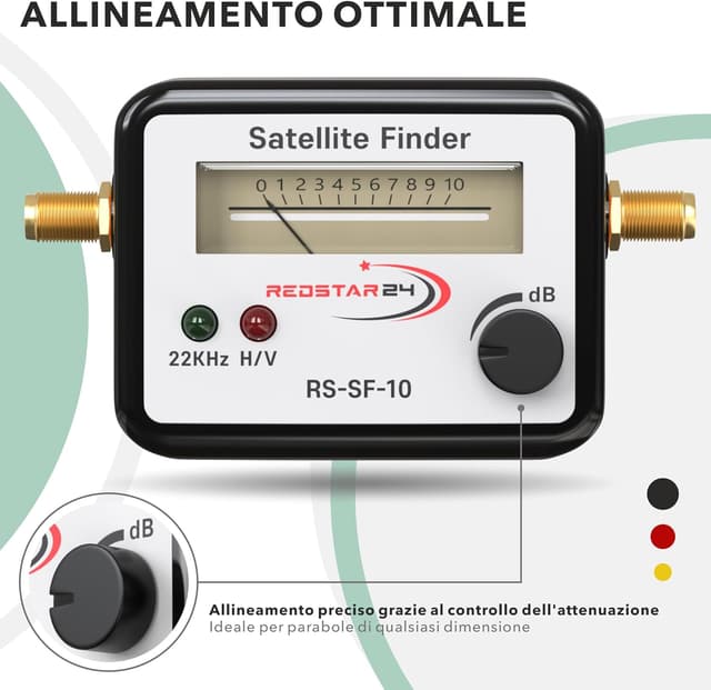 Detalle de RedStar24 Satfinder misuratore segnale 950–2150 MHz 📡