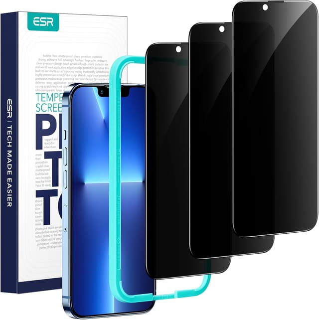 Detalle de Lot de 3 films de protection écran ESR en verre trempé pour iPhone 14 Plus / iPhone 13 Pro Max