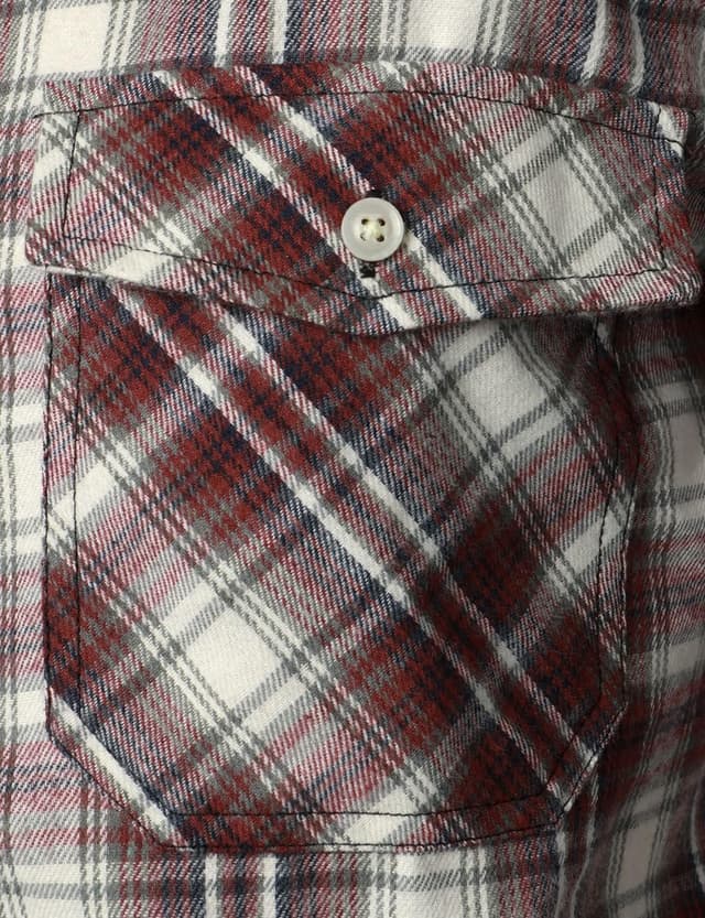 Detalle 2 de PARKLEES Men’s Casual Regular Fit Checked Flannel Button-Up Shirt with Pockets