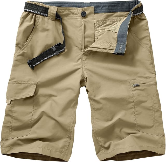 Detalle 2 de Mosingle men’s zip off walking hiking trousers – safari quick-dry cargo travel pants