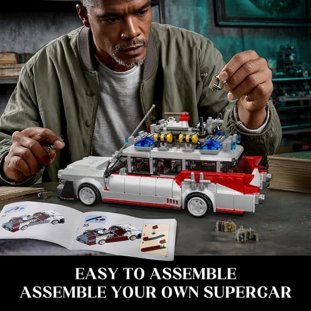 Detalle de Mould King 10021 Technik-Car-Modell: Rennwagen-Sportwagen Bauspielzeug mit 646 Teilen