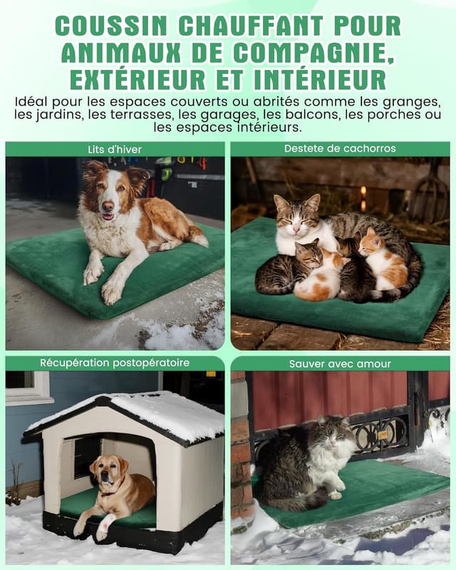 Detalle 2 de petnf Coussin Chauffant 40x50 cm pour chien et chat