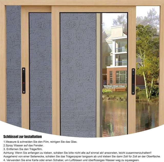 Thumbnail 1 de Fensterfolie Blickdicht Schwarz 45x200 cm đ