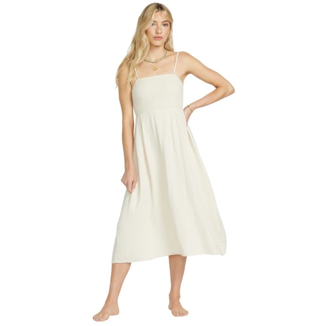 Detalle de Billabong Vestido de mujer Off The Coast, largo medio y 100% algodón