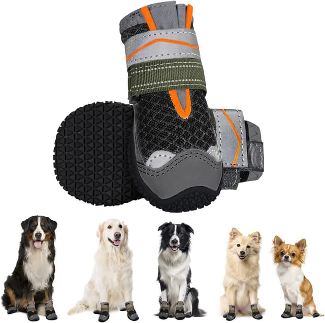 Detalle de Eyein Dog Boots Paw Protector – breathable waterproof non-slip dog shoes (2-pack)