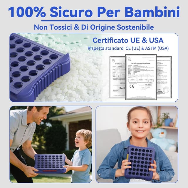 Thumbnail 6 de Pup Go 4 in Linea (Blu) – gioco di strategia da tavolo classico 2 giocatori, pieghevole e portatile