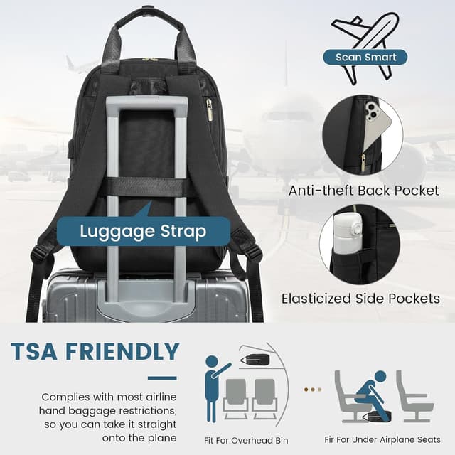 Thumbnail 6 de LOVEVOOK Laptop Rucksack 15,6 Zoll für Damen