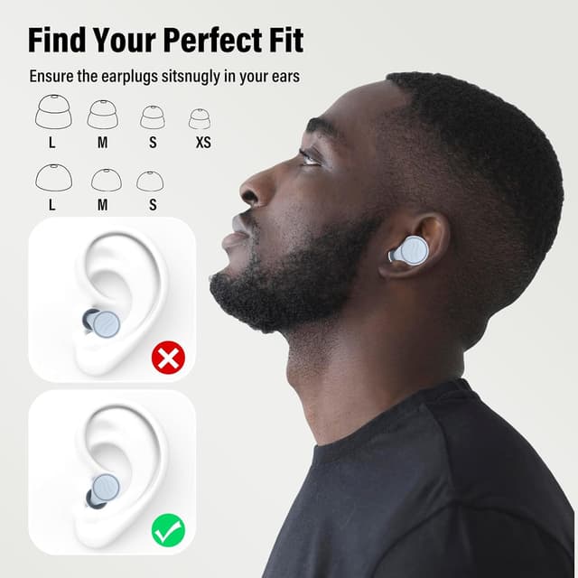 Detalle 1 de IDE11 ear plugs for sleep 35dB