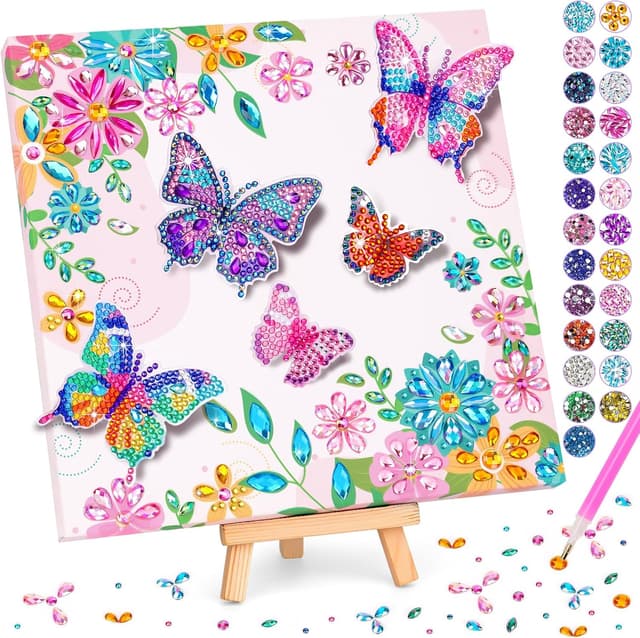 Detalle de Diamond Painting Kinder Schmetterling 5D