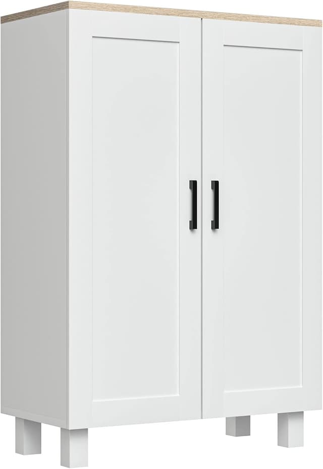 Imagen de HOMCOM Armario de Salón Moderno 60x30x90 cm Blanco en OfertitasTOP
