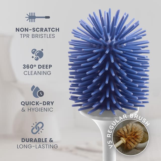 Thumbnail 3 de CUQOO Silicone Toilet Brush and Holder Set