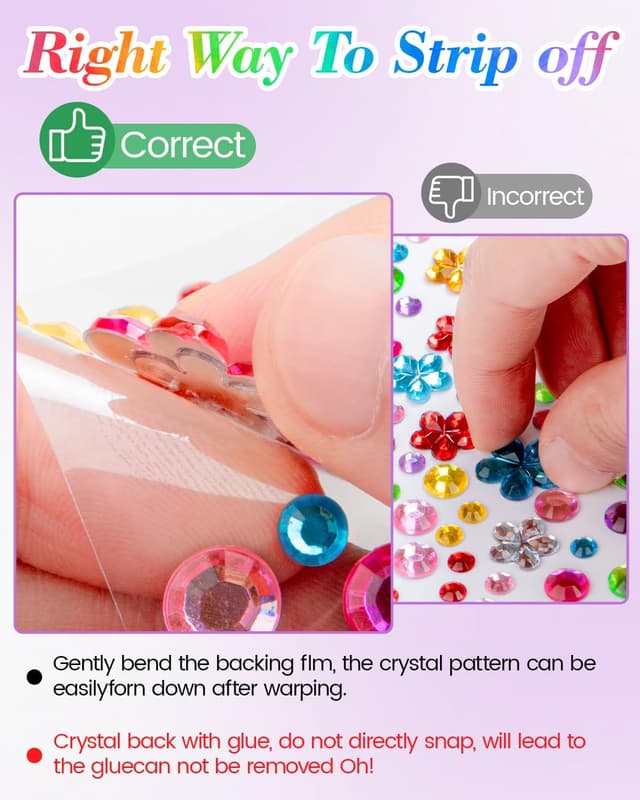 Thumbnail 3 de 6124Pcs Gem Stickers Self-Adhesive Gems 🎨