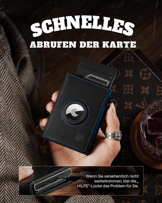 Detalle 2 de DODENSHA MagSnap Airtag Wallet, 10×6×2 cm